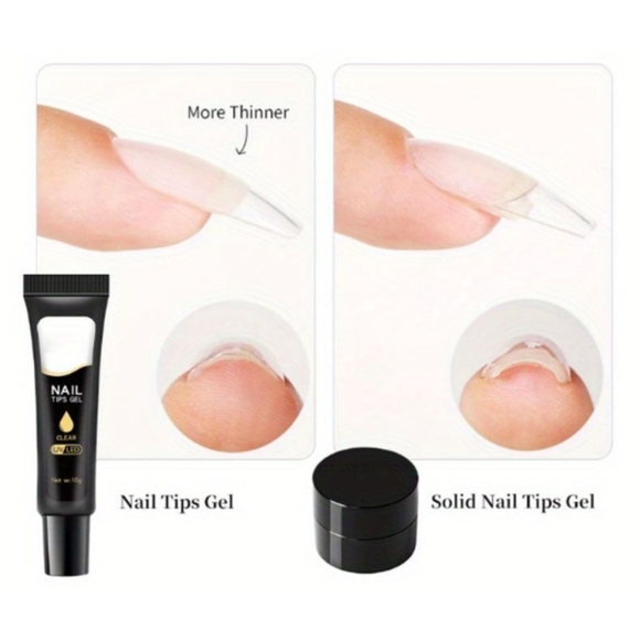 UV/LED Clear Solid Nail tip gel glue - Picture 4 of 4